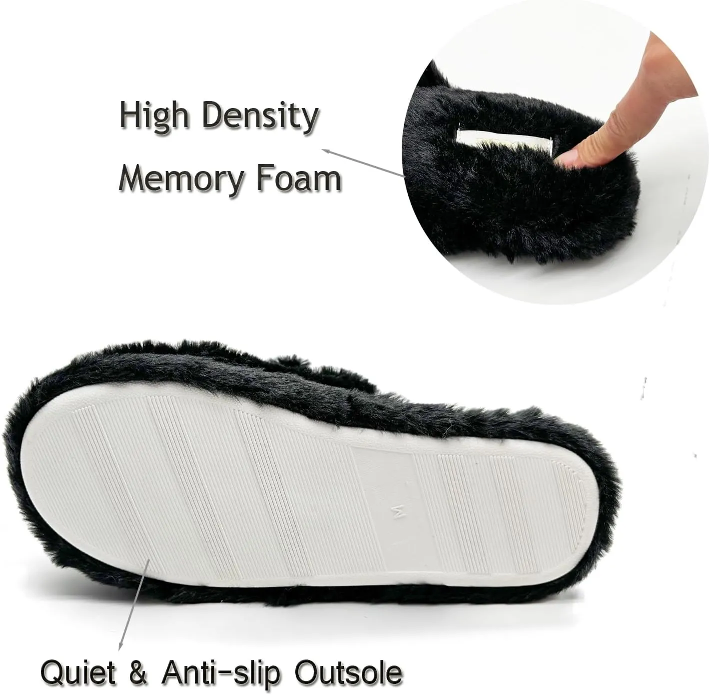 Cute Animal Slipper for women Cozy Memory Foam House Slippers Plush Fleece Lining Soft Comfy Non-Slip Sole Indoor Cat Dog Bunny Slippers