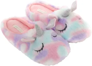 Cute Animal Unicorn Slippers | Rainbow Moose Elf Plush Home Slides | Fluffy Girls Gift Shoes