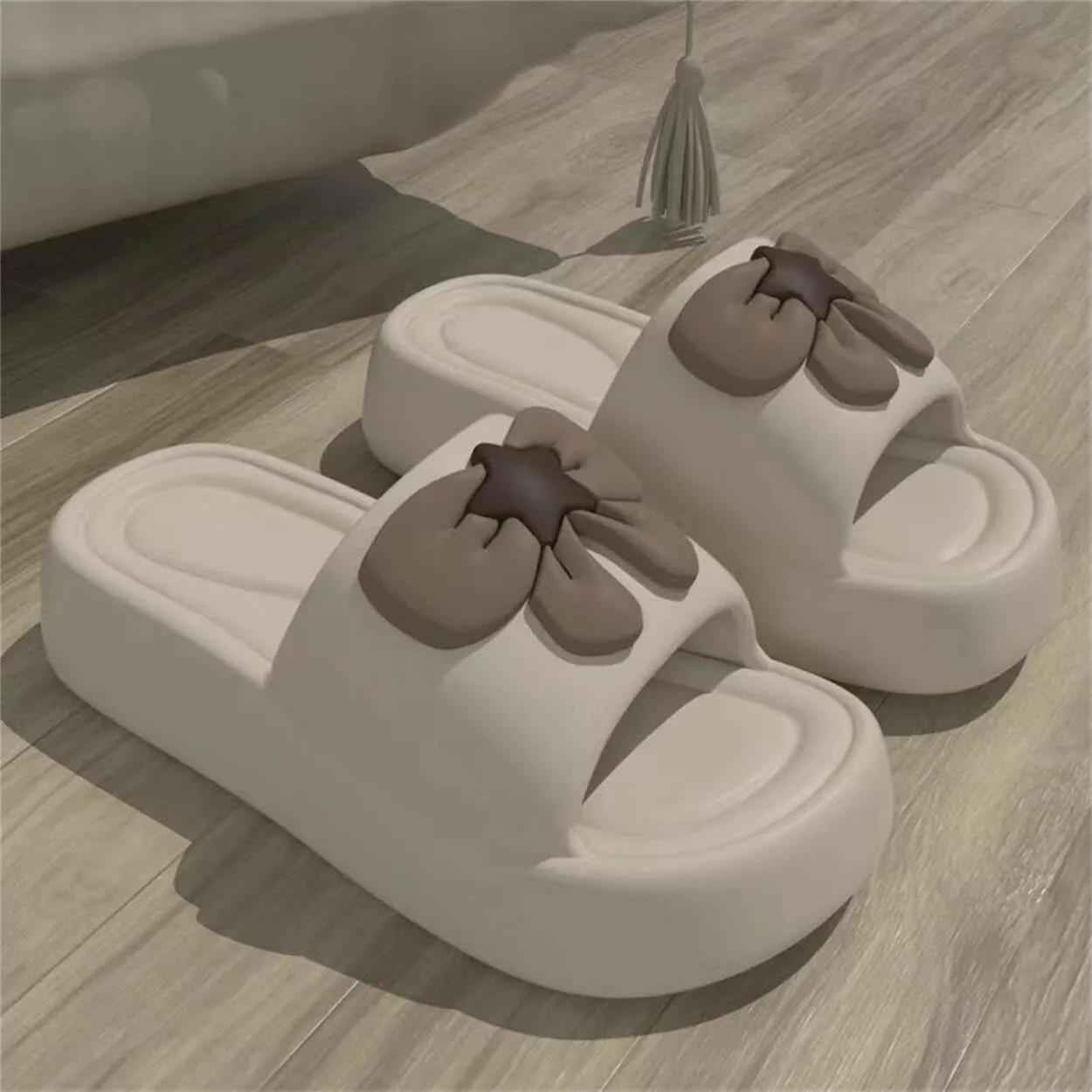 Cute Bow Pink Star Slipper Sandals Women Non Slip Outdoor & Indoor Footwear For Beach Travel Shower Flip Flops Women
