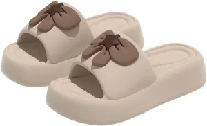 Cute Bow Pink Star Slipper Sandals Women Non Slip Outdoor & Indoor Footwear For Beach Travel Shower Flip Flops Women