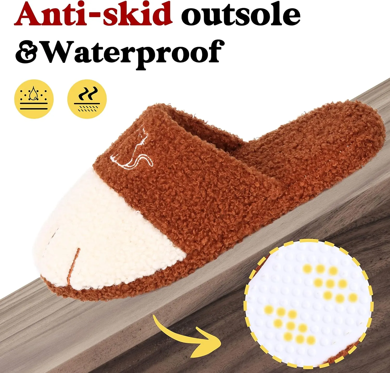 Cute Cat Paw Animal Slippers Anti-Skid Memory Foam House Shoes Warm Fluffy Fuzzy Women Slippers Christmas Halloween Gifts