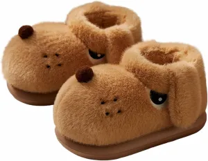Cute Dog Slippers for Women and Men, Animal Fluffy Slippers, Womens Mens Fuzzy Slippers, Plush Warm Cozy House Slippers