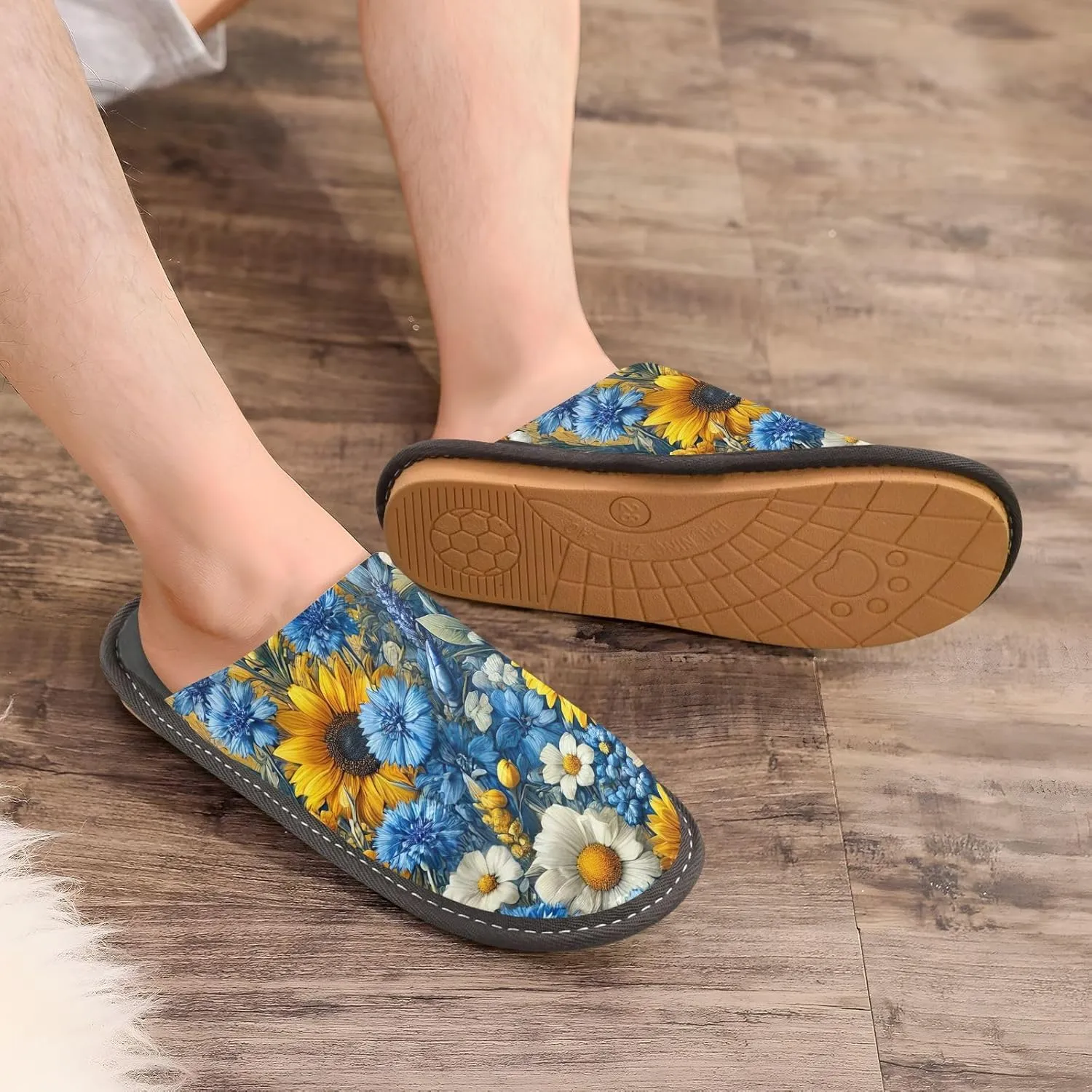 Cute Fuzzy Slippers Mens Houseshoes Women's Indoor Outdoor Slippers Home Slippers for Men