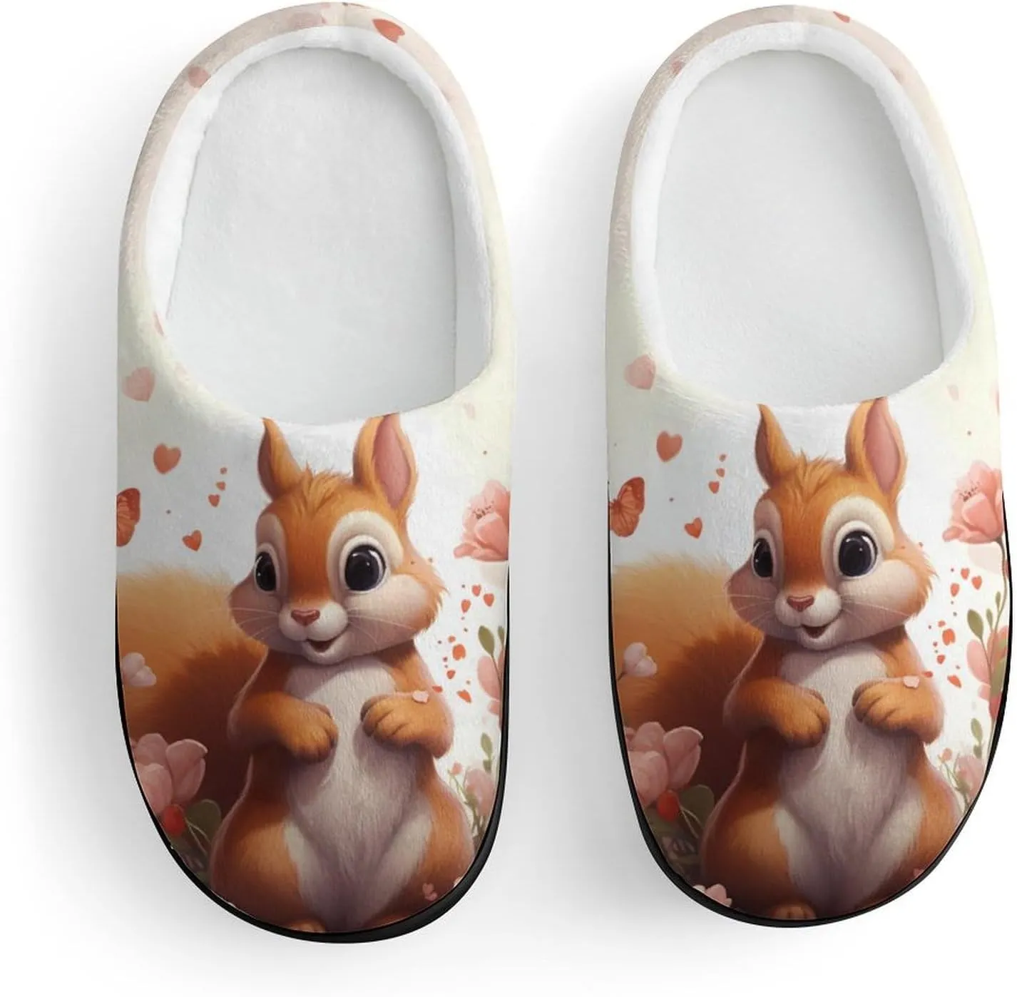Cute Hamster Kids Slippers for Girls Boys Winter Warm Plush Slip On House Slippers for Indoor Outdoor