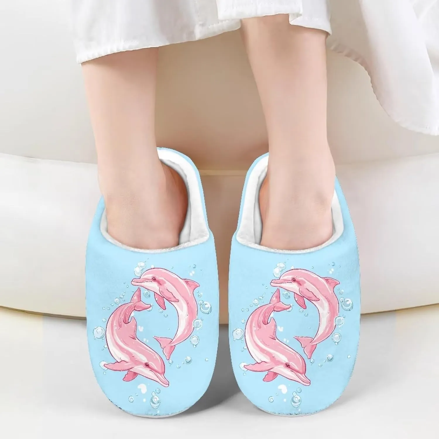 Cute Home Slippers for Girls, Printed Kids House Slippers for Boys, Non Slip Scuff Slippers for Indoor Outdoor