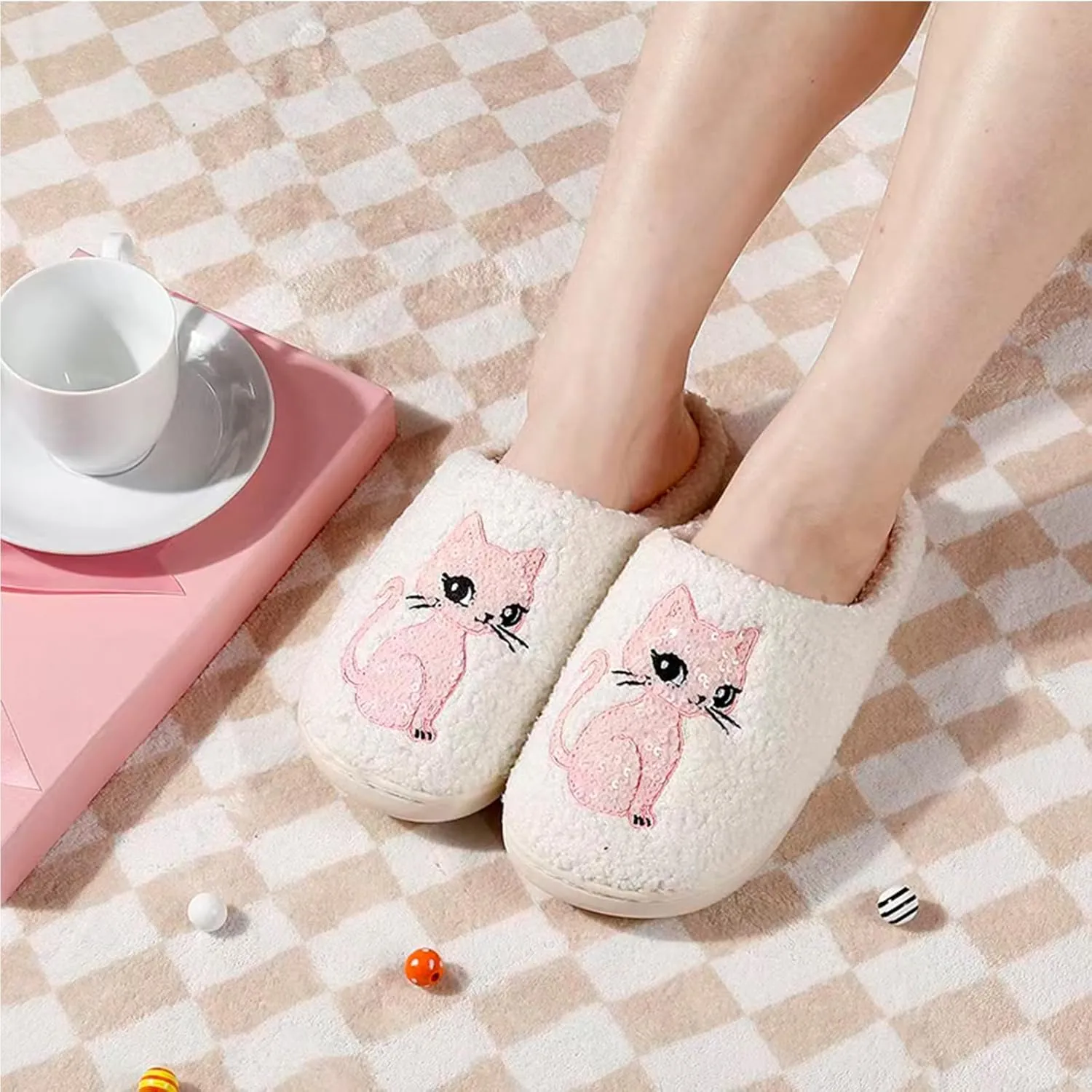 Dachshund Slippers for Women Chicken Slippers for Women Memory Foam Owl Slippers Cute Animal Dog Slipper Fluffy Shoes