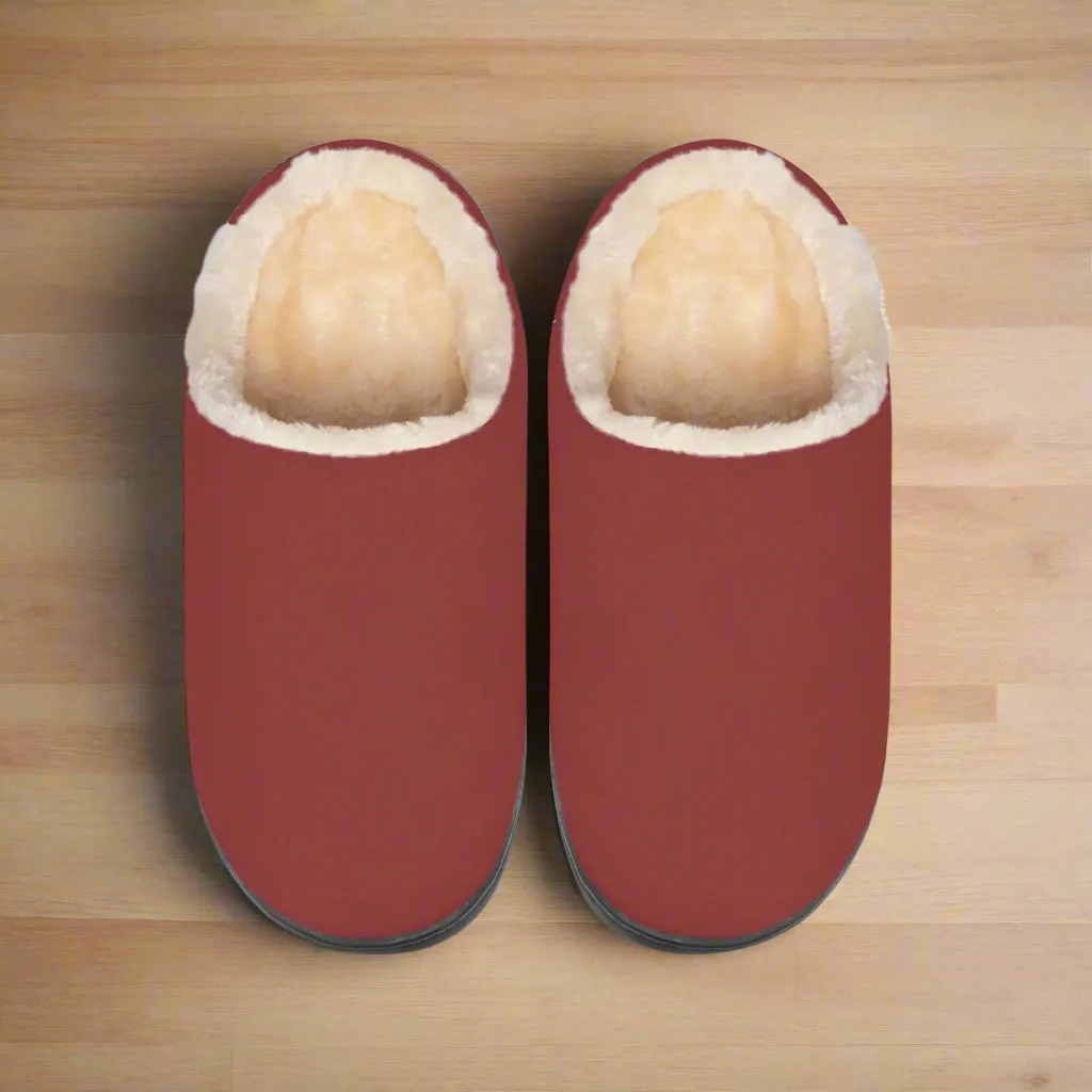Dark Red | Fluffy Bedroom Slippers