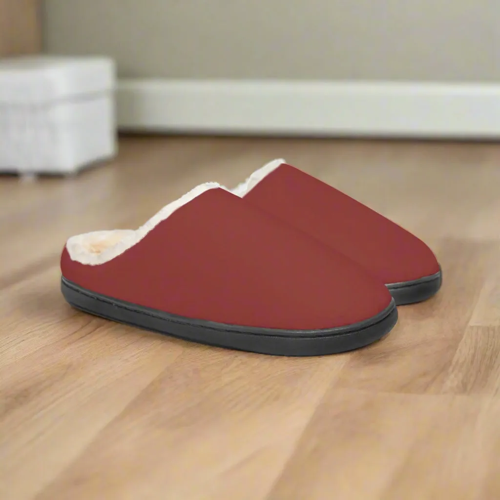 Dark Red | Fluffy Bedroom Slippers