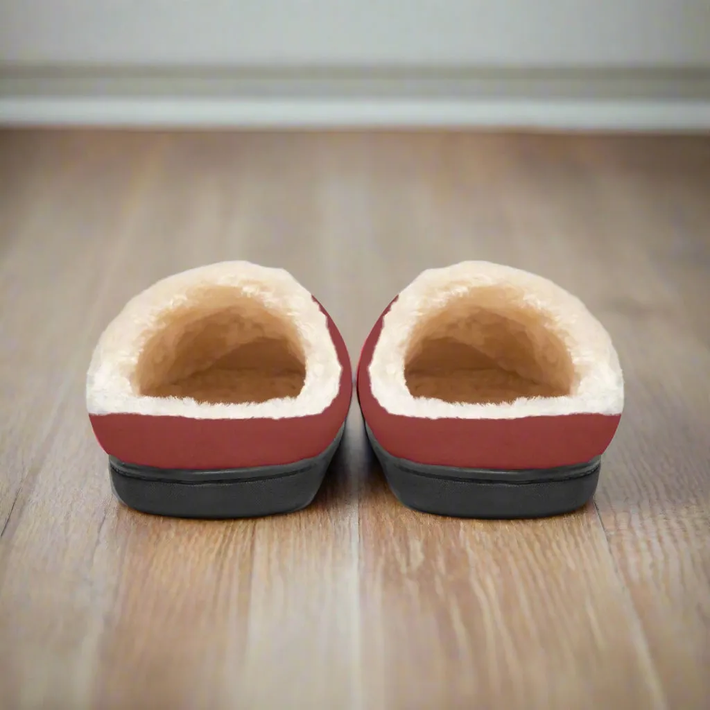 Dark Red | Fluffy Bedroom Slippers