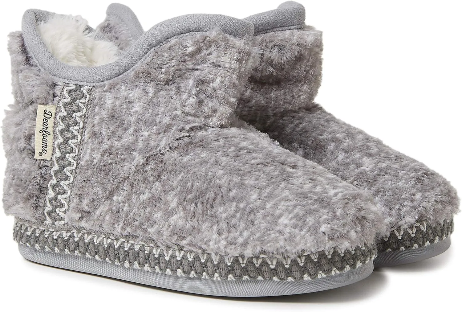Dearfoams Kids' Charlotte Furry Bootie Slipper