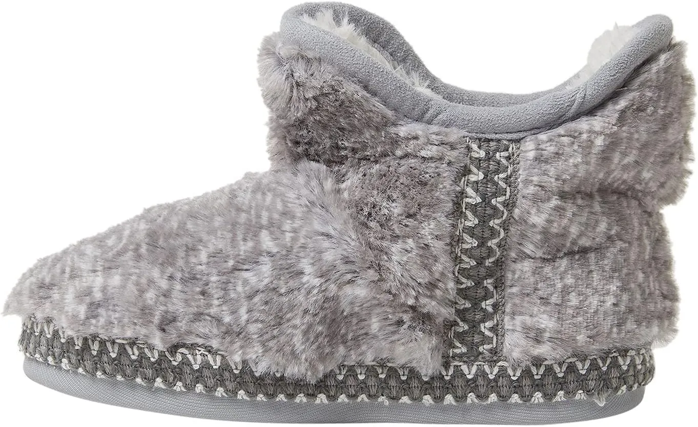 Dearfoams Kids' Charlotte Furry Bootie Slipper
