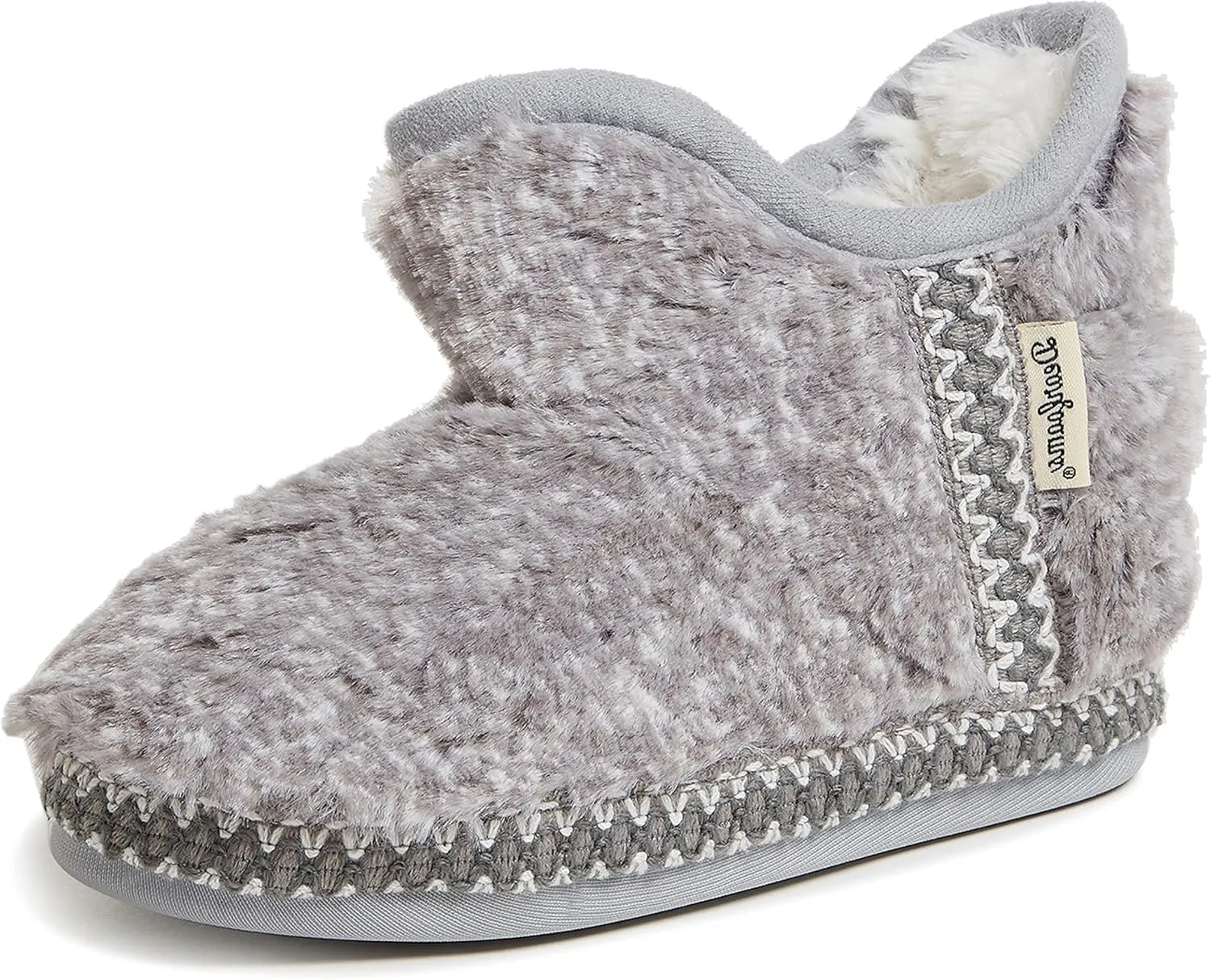 Dearfoams Kids' Charlotte Furry Bootie Slipper