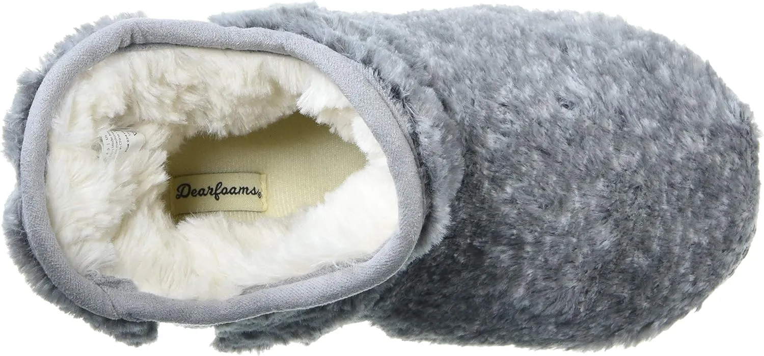 Dearfoams Kids' Charlotte Furry Bootie Slipper