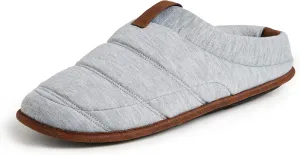 Dearfoams Men's Ashton Quilted Memory Foam Jersey Clog Slipper