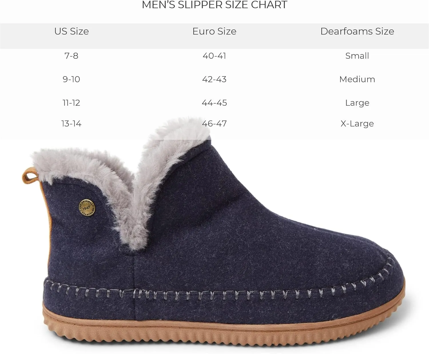 Dearfoams Men's Brixen Indoor/Outdoor Memory Foam Boot Alpine Camping Cozy Slipper House Shoe