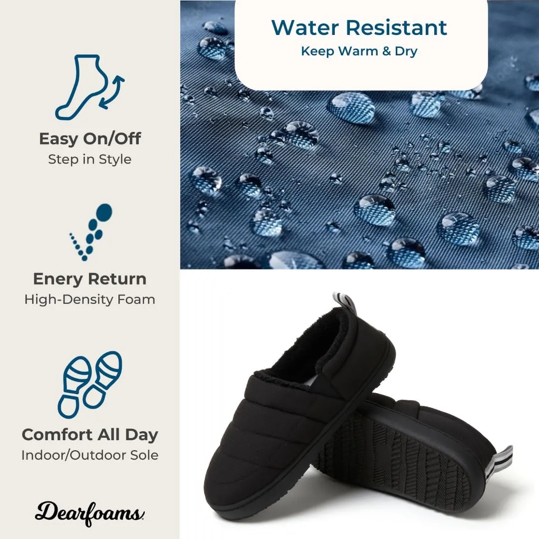 Dearfoams Men's Cullen Ripstop Closed Back Indoor/Outdoor Slipper