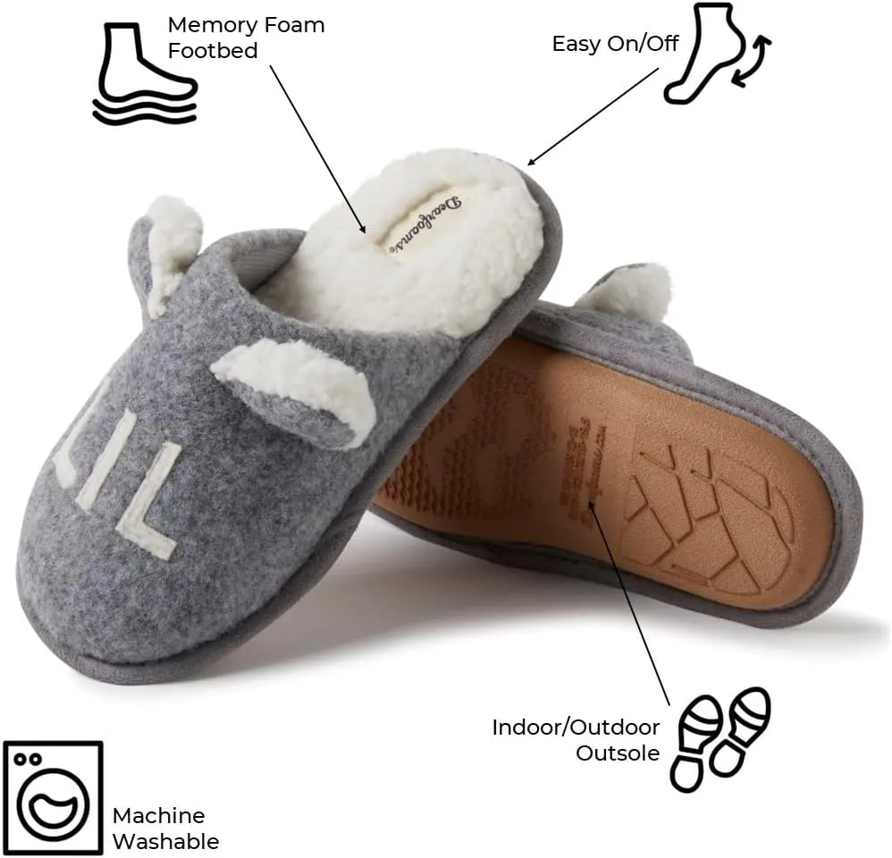 Dearfoams Toddler and Kids' Lil Bear Baby Bear Slipper