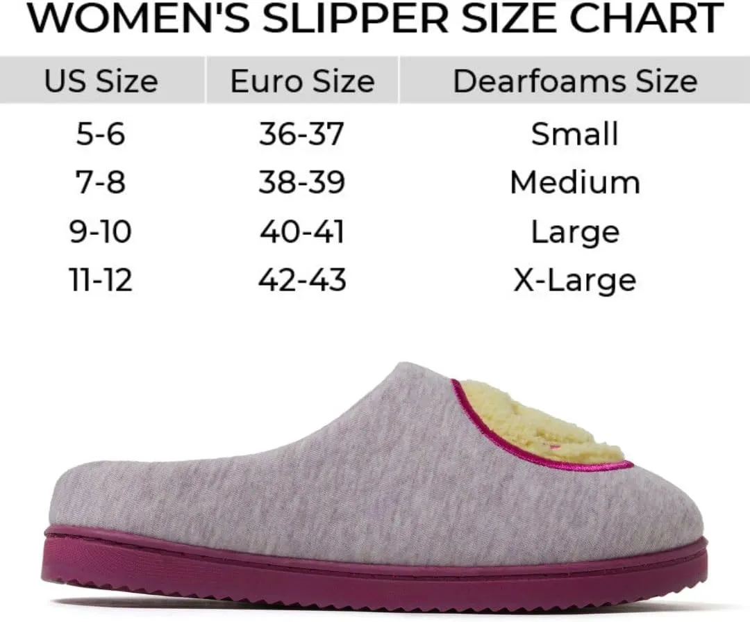Dearfoams Unisex Adult Smile Icon Retro Preppy Slipper