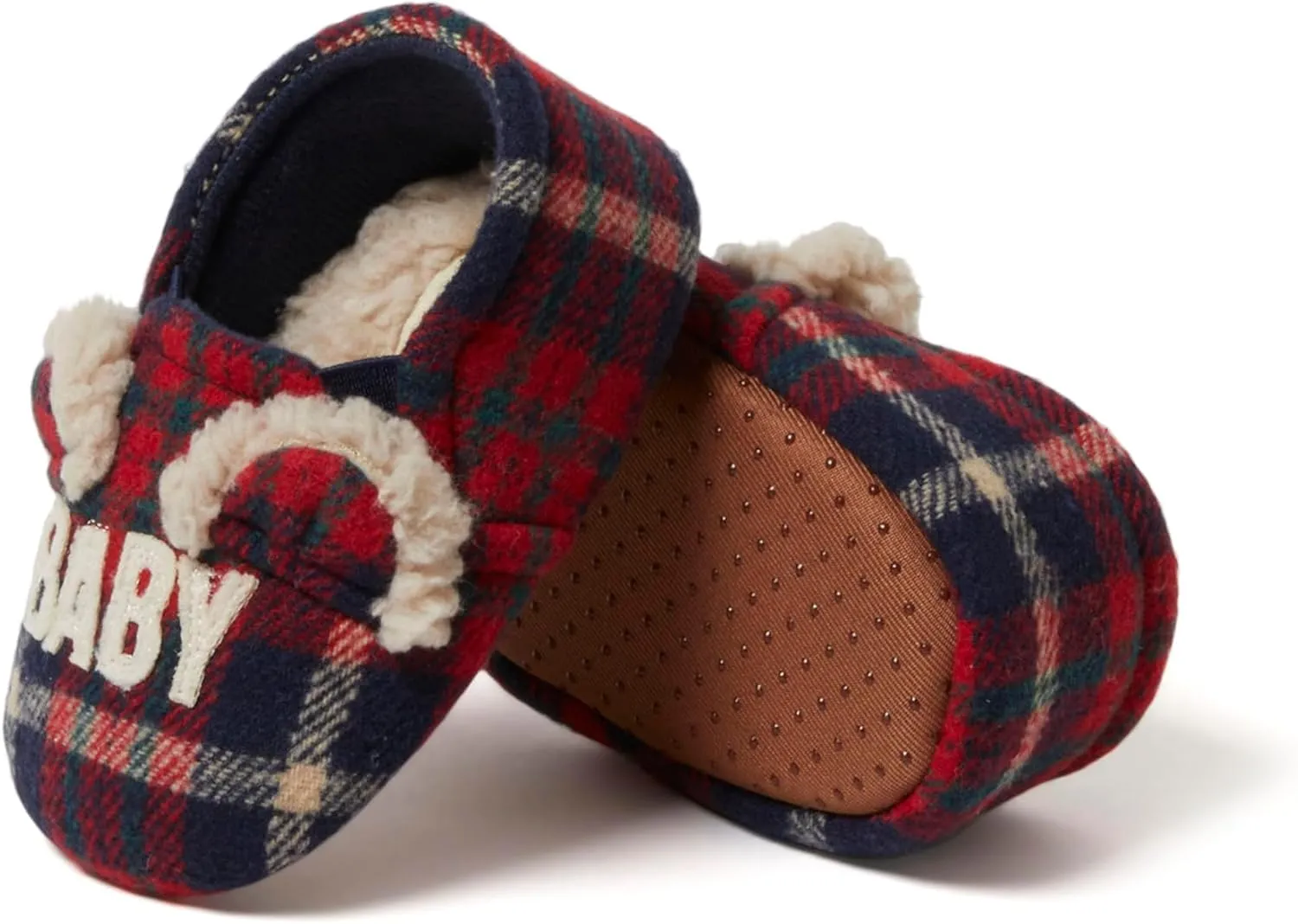 Dearfoams Unisex-Baby Gifts for Kids Matching Christmas Holiday Lil Bear Slipper