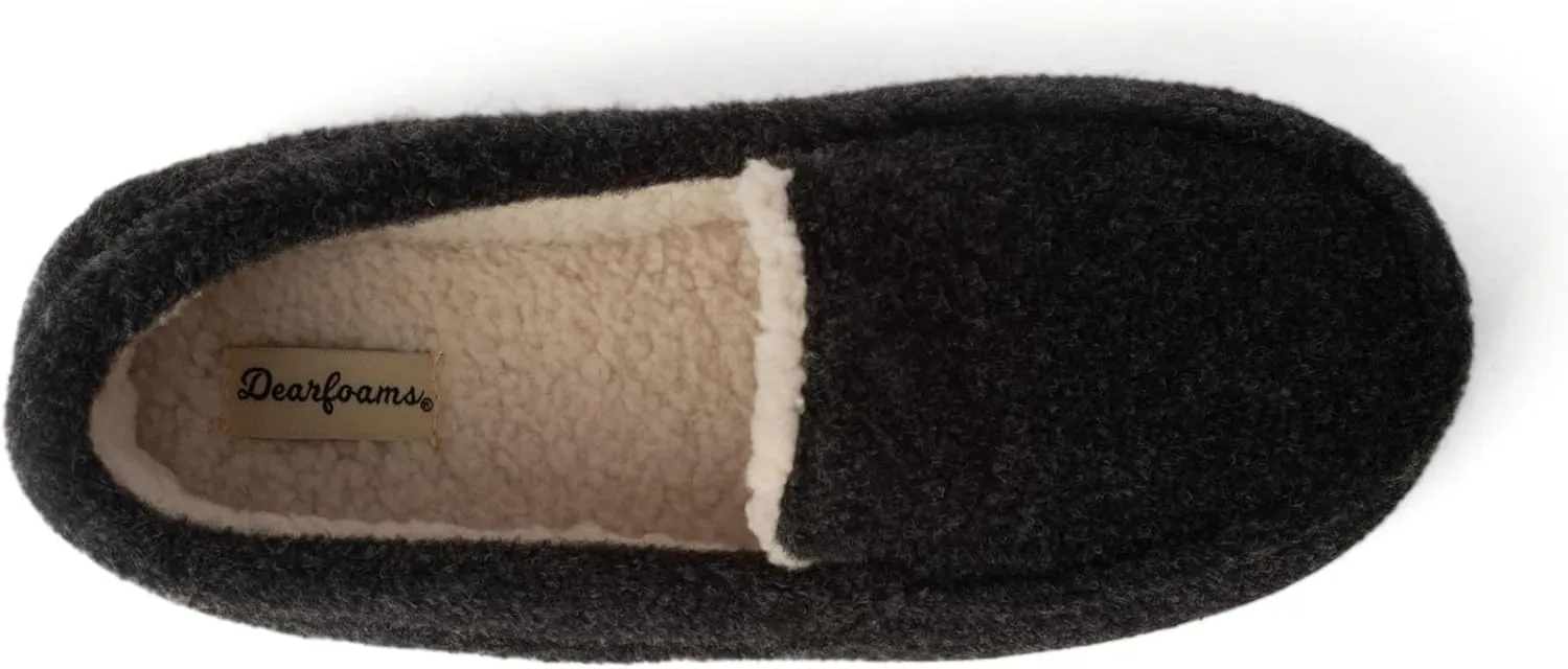 Dearfoams Unisex-Child Gifts for Kids Memory Foam Cozy Amari Moccasin Slipper