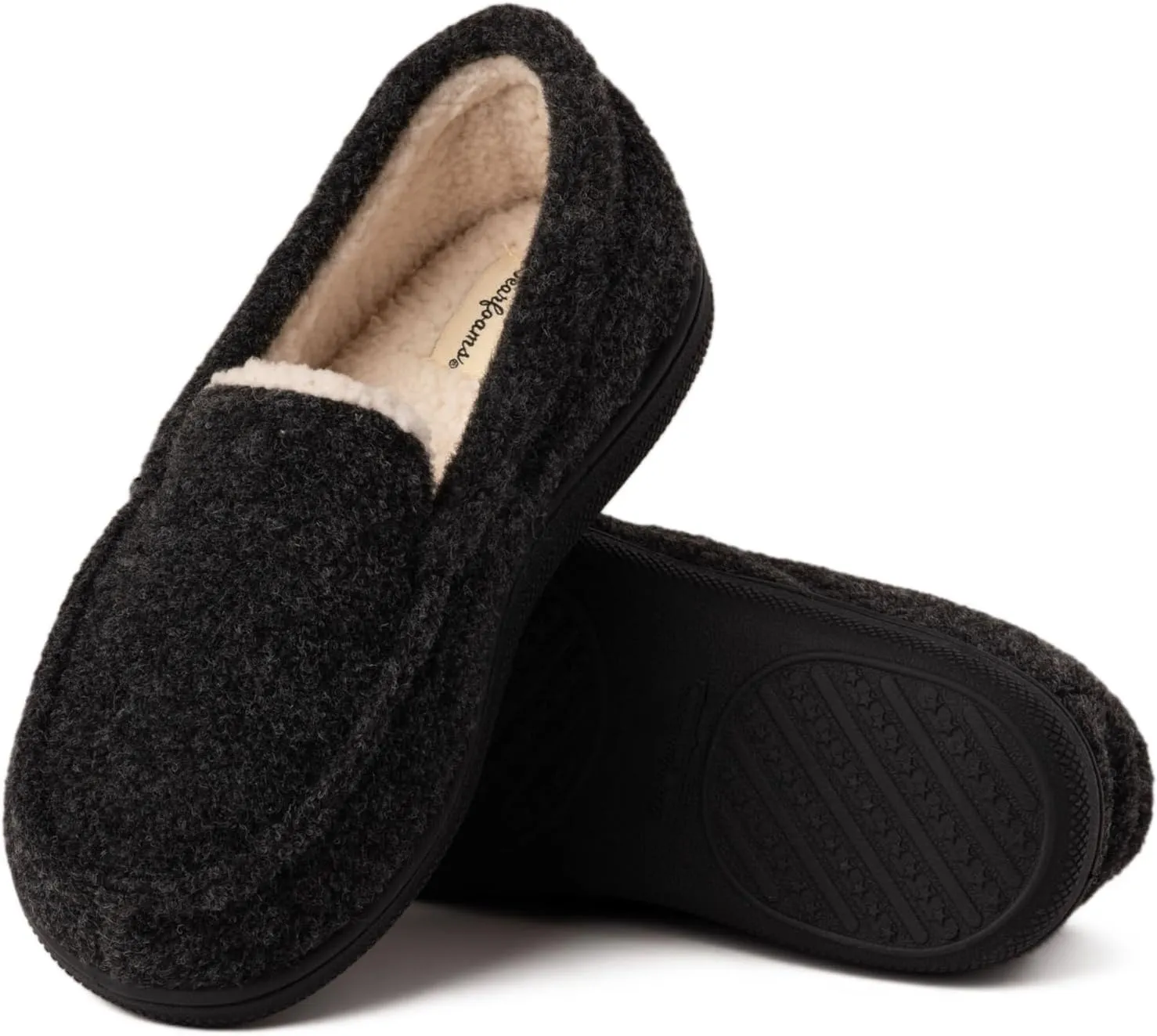 Dearfoams Unisex-Child Gifts for Kids Memory Foam Cozy Amari Moccasin Slipper