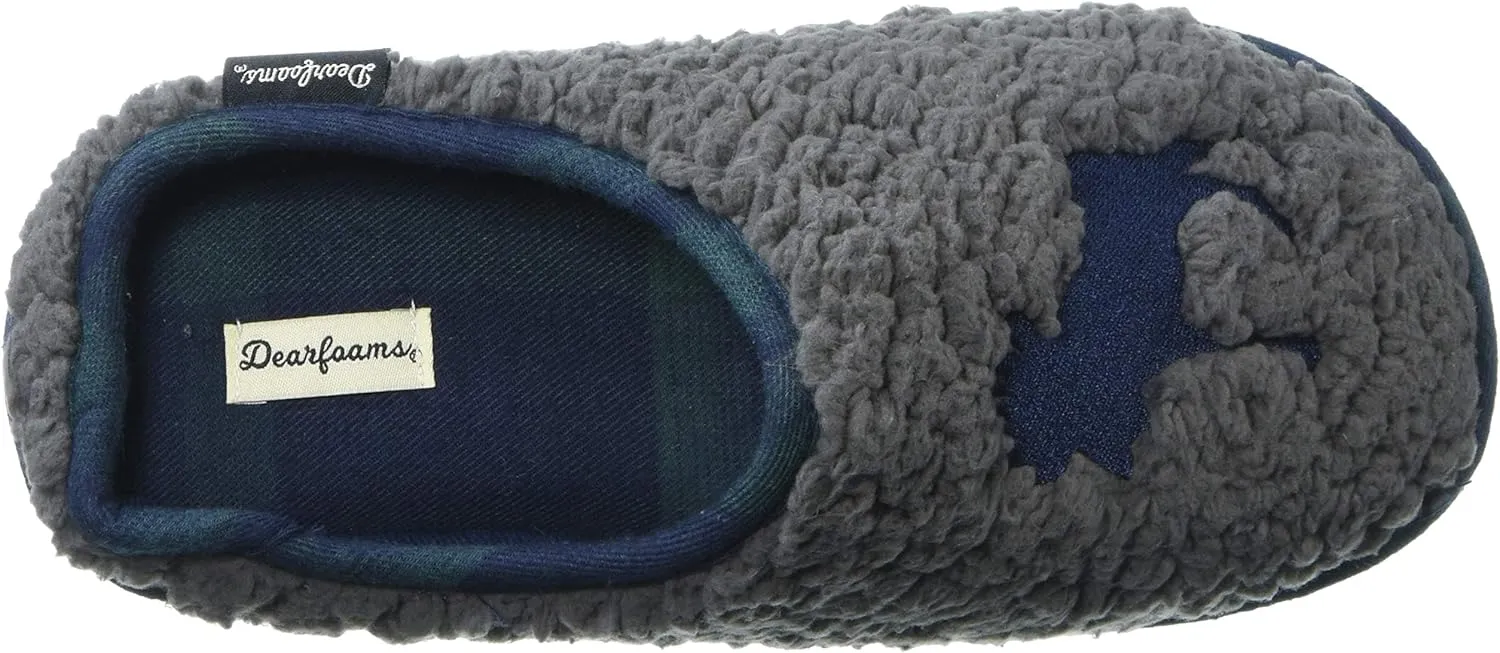 Dearfoams Unisex-Child Kids Toddlers Embroidered Animal Character Clog Slipper
