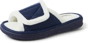 Dearfoams Women's Adjustable Indoor/Outdoor Machine Washable Memory Foam Slide