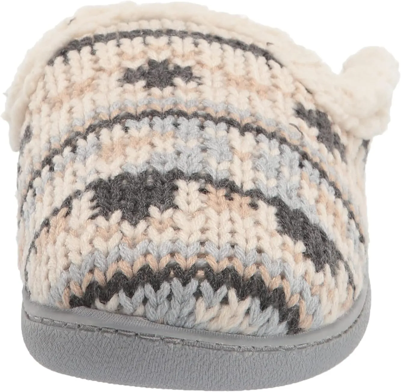Dearfoams Women's Erin Fairisle Extended Tab Scuff Slipper