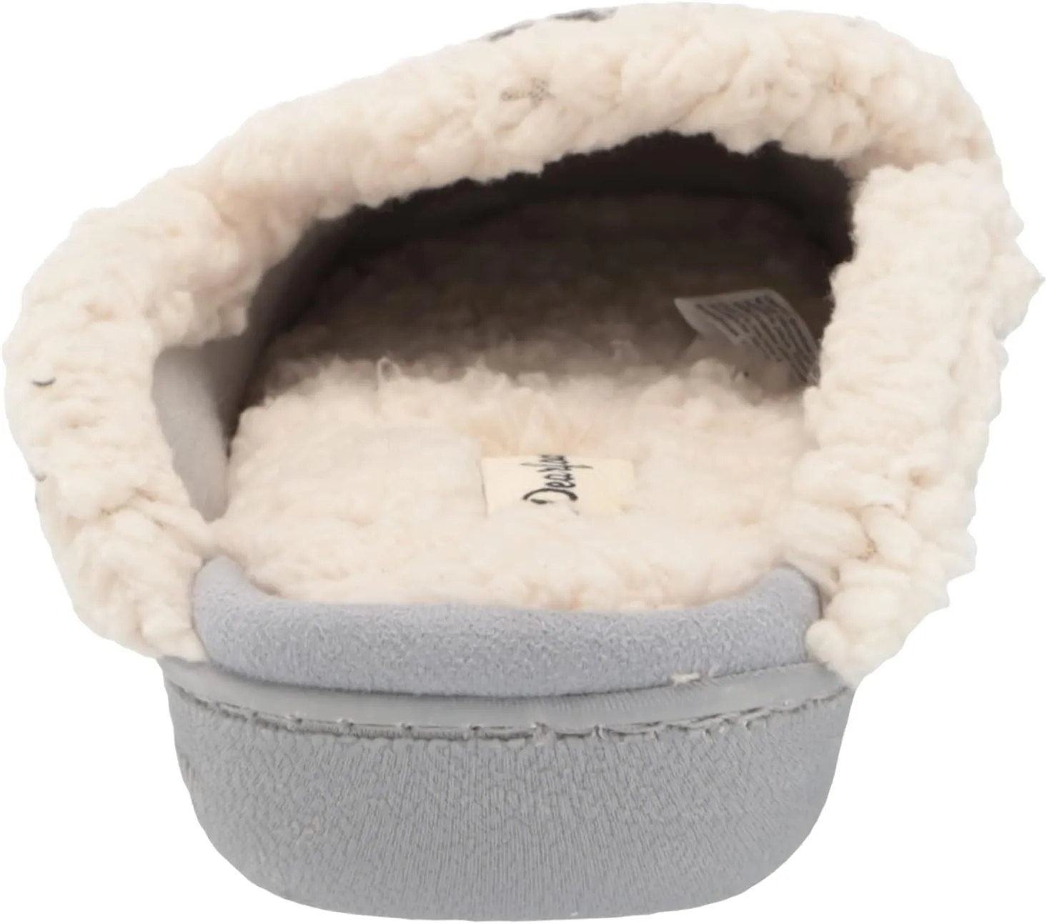 Dearfoams Women's Erin Fairisle Extended Tab Scuff Slipper