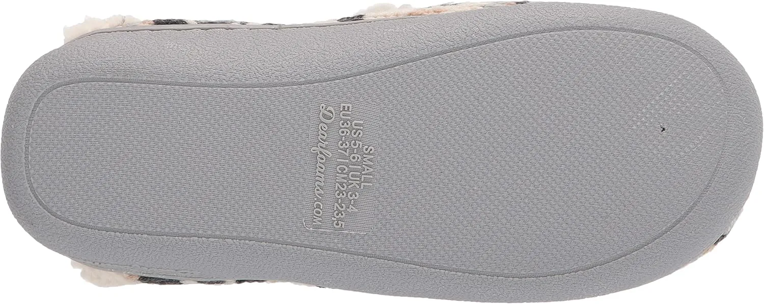 Dearfoams Women's Erin Fairisle Extended Tab Scuff Slipper