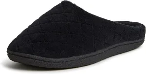 Dearfoams Women's Memory Foam Washable Leslie Clog House Slipper with Wide Widths