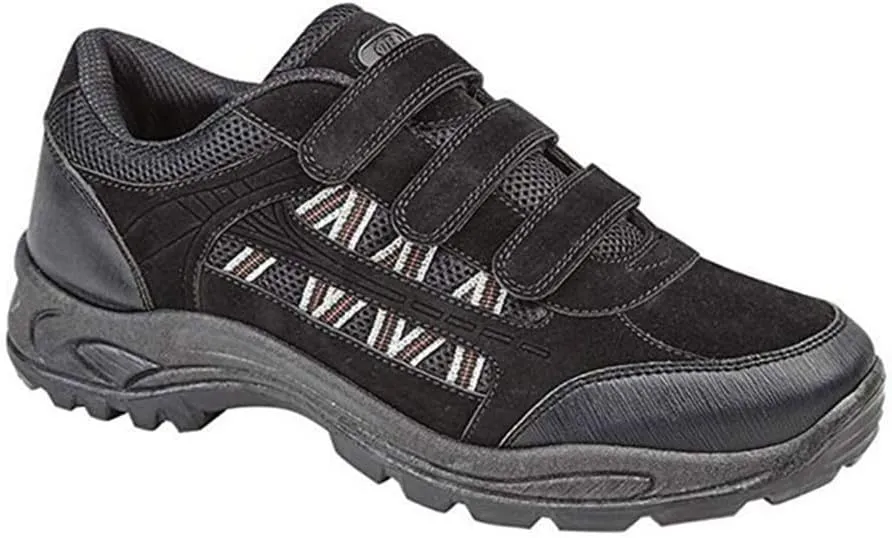 Dek Mens Ascend Triple Touch Fastening Trek Hiking Trail Shoes (10 US) (Black)