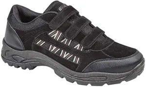 Dek Mens Ascend Triple Touch Fastening Trek Hiking Trail Shoes (10 US) (Black)