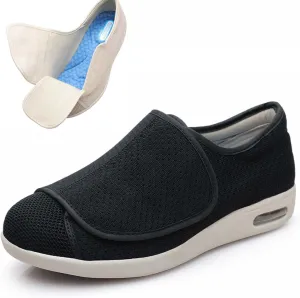 Diabetic Shoes Width Shoe for Elderly Women,Adjustable Closure Lightweight Breathable Swollen Feet Walking Edema Sneakers