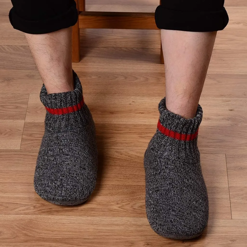 DICUIRD Men's Slippers Socks Autumn Winter Indoor Non-Skid House Slippers