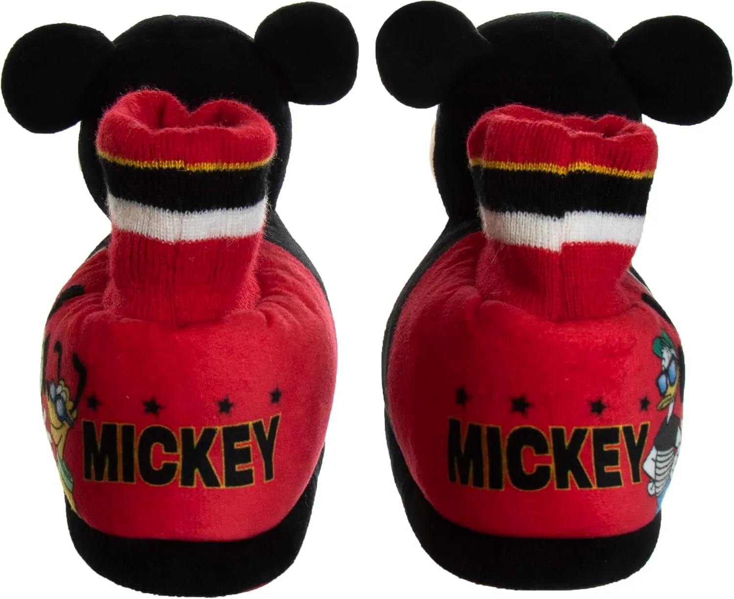 Disney Boys’ Mickey Mouse Slippers – Cozy Plush Fuzzy Slippers: Non-Slip, Non-Skid Slippers for Boys (Toddler/Little Kid)