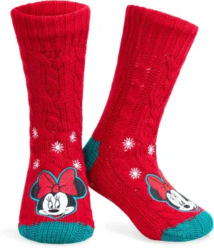 Disney Fluffy Socks for Women and Teenagers Soft Warm Slipper Socks Non Slip One Size Lounge Wear Gifts for Women