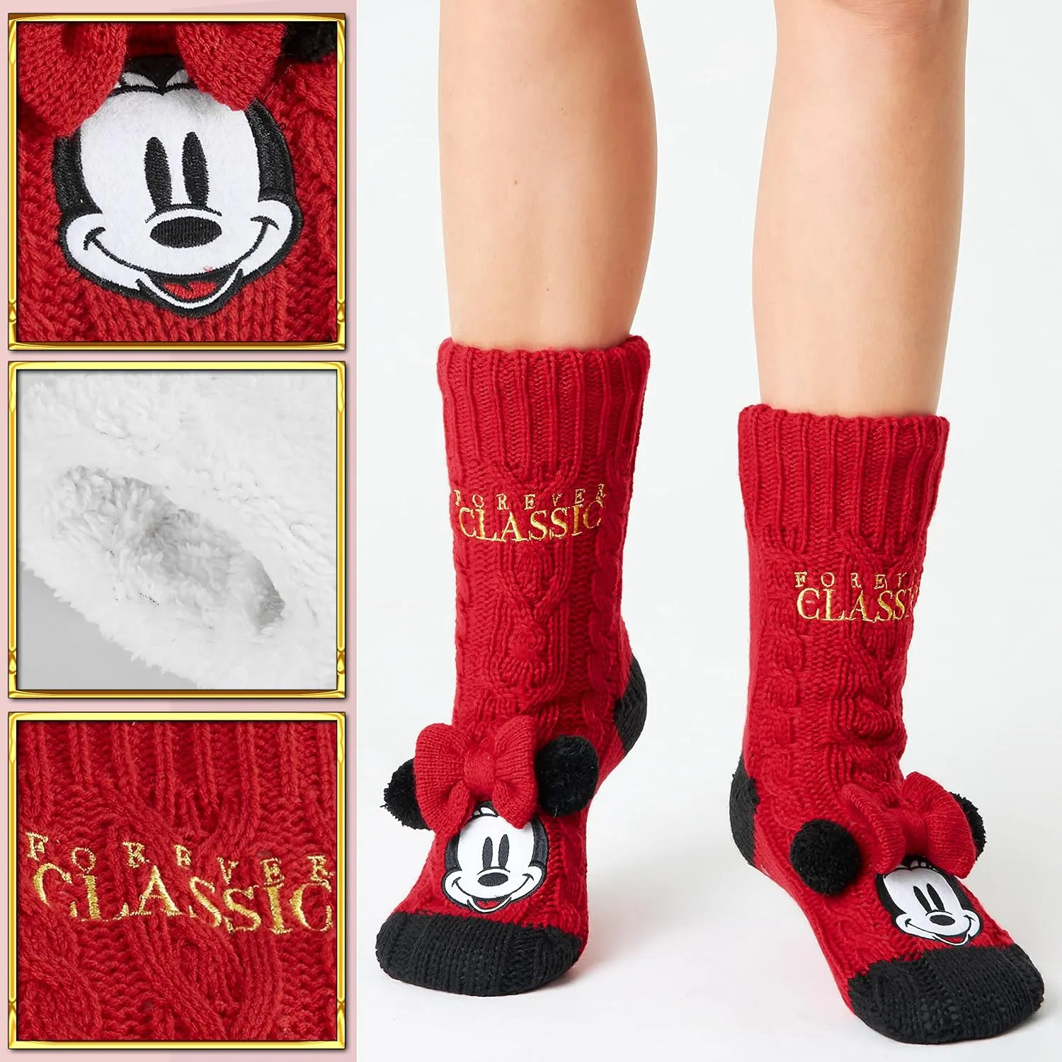 Disney Stitch Slipper Socks For Women Teens Warm Slipper Socks Bed Socks Non Slip Socks Gifts for Her