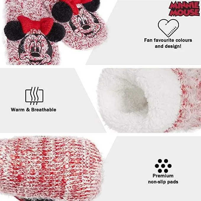 Disney Women's Slippers Socks Fluffy Slipper Socks