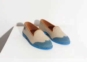 Door-to-door Wingtip Loafer in Blue Holiday markdown