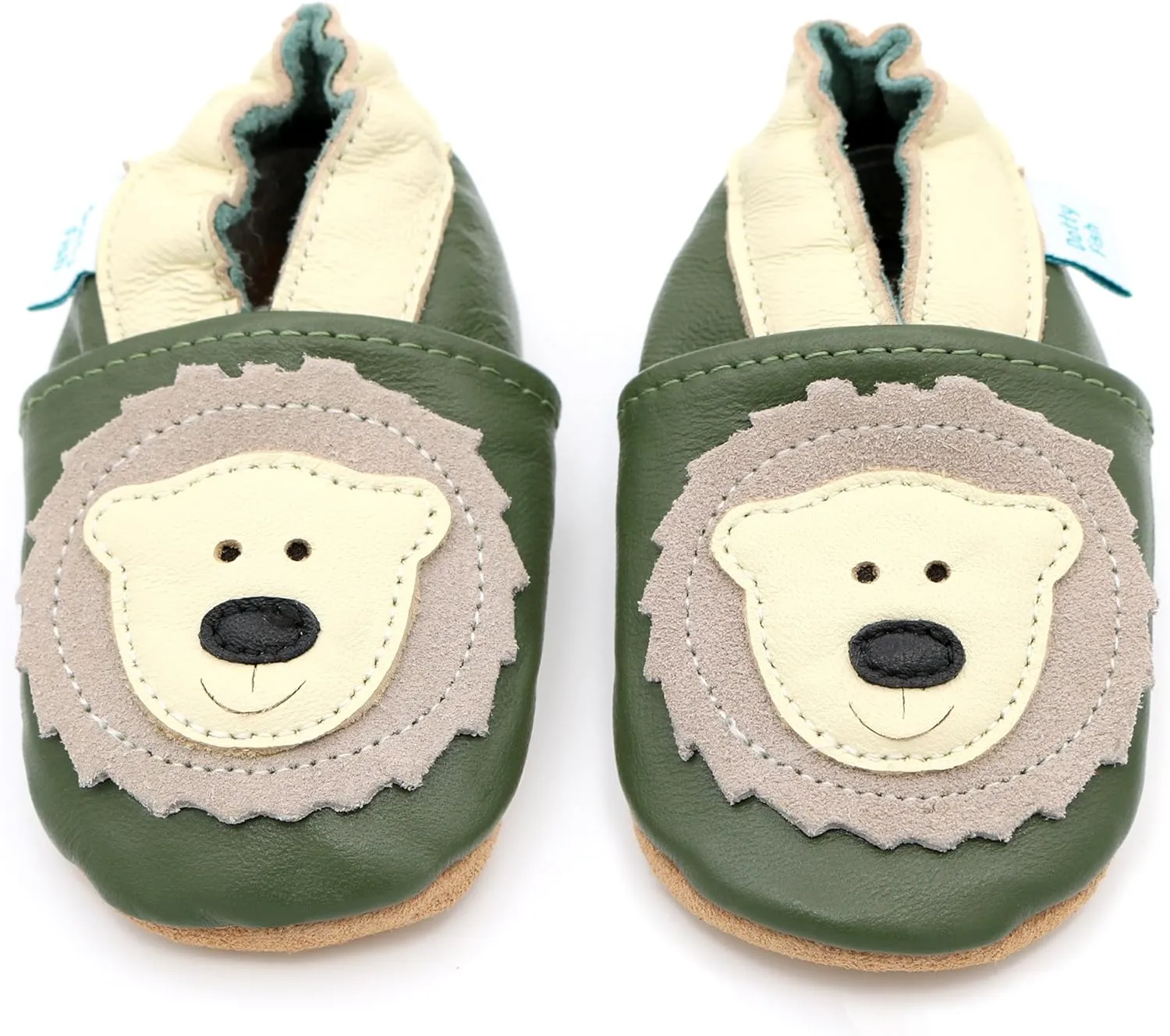 Dotty Fish Infant and Toddler Soft Leather Shoes – Barefoot-Friendly, Non-Slip Suede Sole, Podiatrist Recommended, Breathable Baby-Safe Leather, British Brand – Fits 0–5 Years