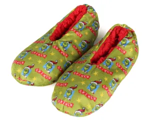 Dr. Seuss Kids GRINCH Who Stole Christmas Santa Slipper Socks No-Slip Sole