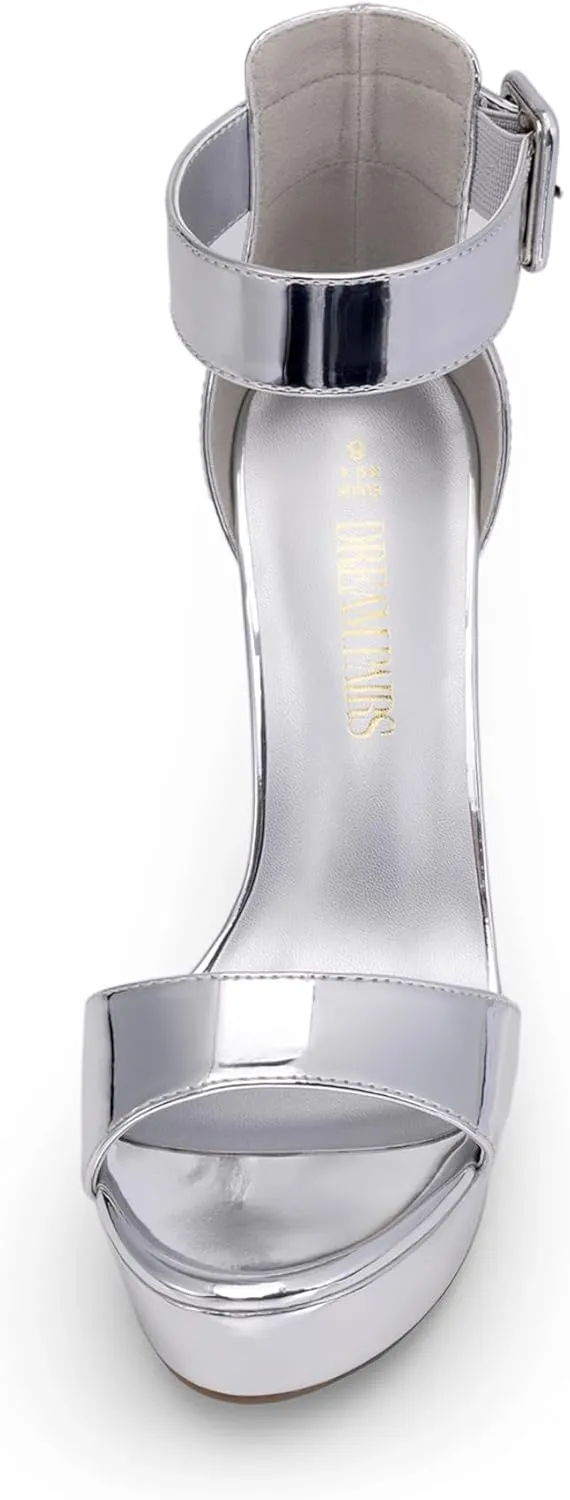 DREAM PAIRS Women's Hi-lo Heeled Sandal
