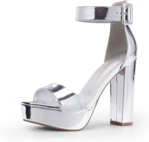 DREAM PAIRS Women's Hi-lo Heeled Sandal