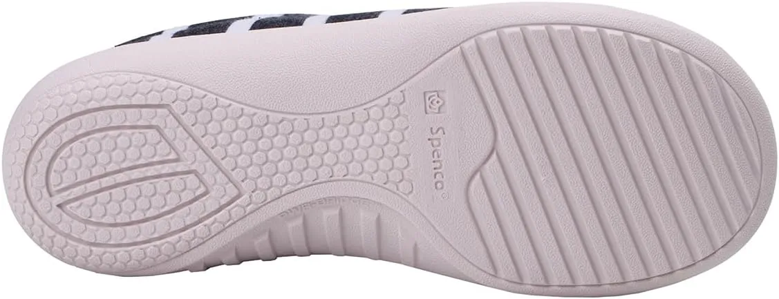 Dundee Stripe Slipper Grey/White / 7 Wide