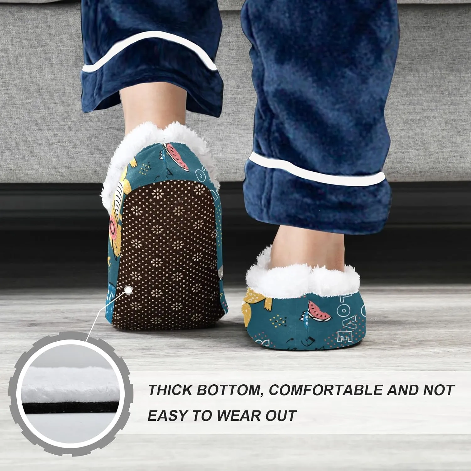 Dussdil Kid's Boy's Girl's Slippers Spa Travel House Slipper Shoes Warm Soft Memory Foam Slipper Non Slip for Guest Home Bedroom Slippers XS