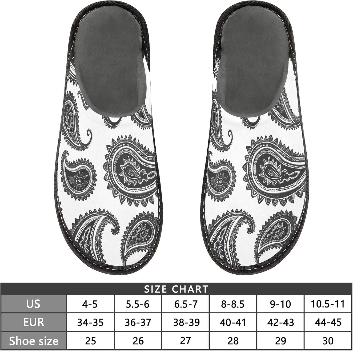 Ethnic Pattern House Slippers, Non Slip Slippers for Women Men Warm Slippers House Shoes Indoor Outdoor Slippers
