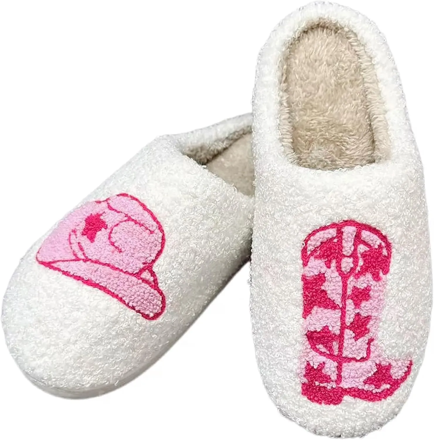Evil Eyes Slippers For Women Strawberry Slippers Memory Foam Cowboy Cowgirl Hat And Boot Slippers Slip On House Shoes