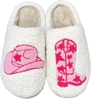 Evil Eyes Slippers For Women Strawberry Slippers Memory Foam Cowboy Cowgirl Hat And Boot Slippers Slip On House Shoes