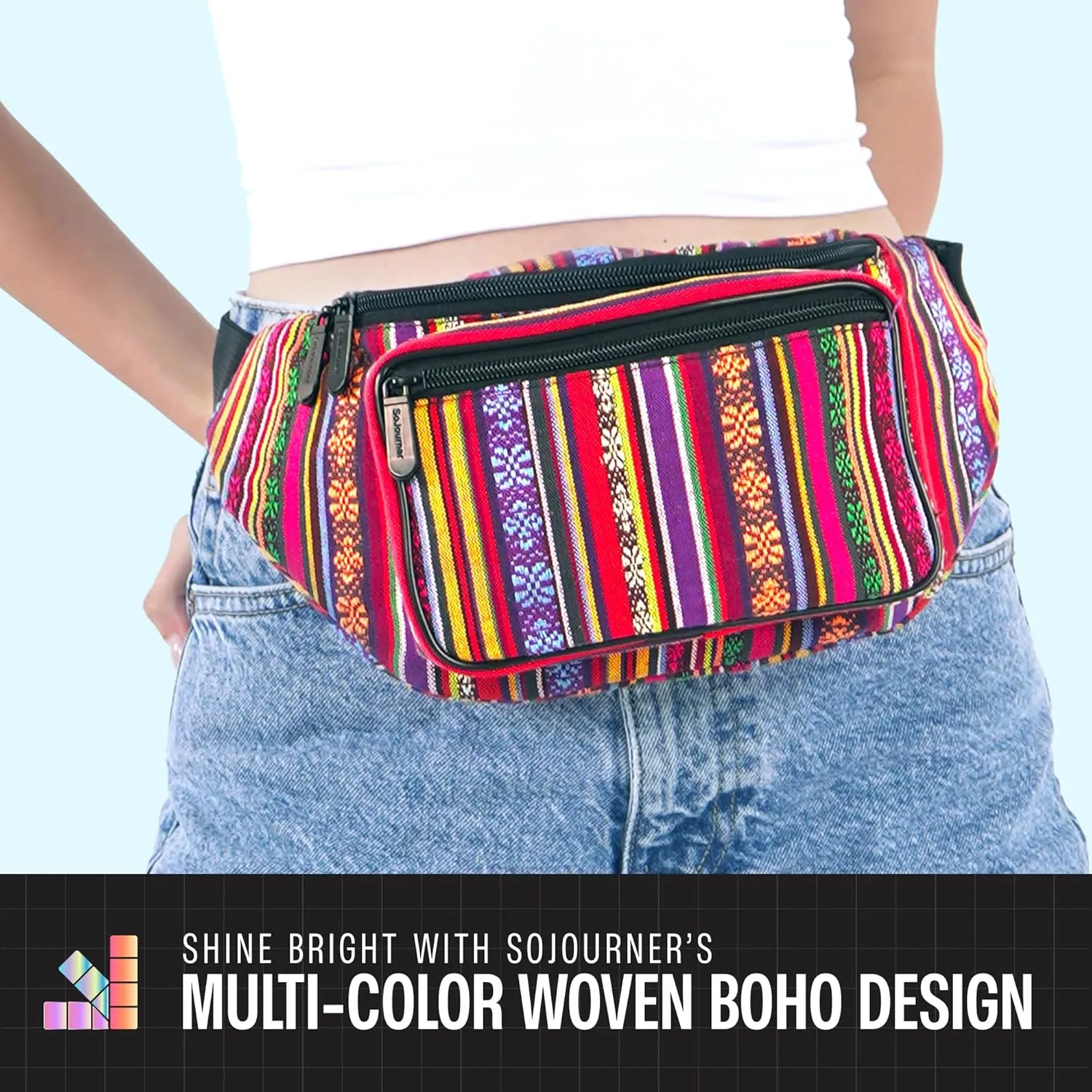 Fanny Pack Belt bag - Crossbody Waist Bag for Men or Women - Hands-Free, Waterproof Large Bumbag for Hiking, Running, and Travel (Orange Vert)